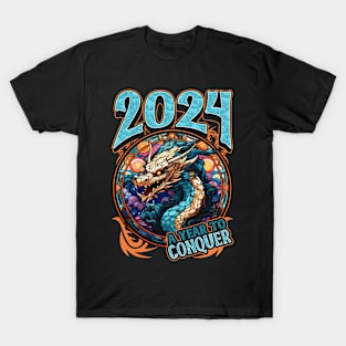 2024 A Year to Conquer Chinese New Year of The Dragon T-Shirt